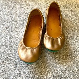 Tieks Bronze Flats EUC Size 9